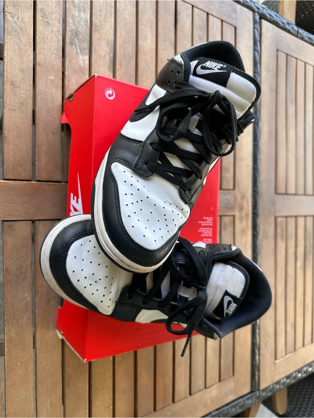 Nike Black and White High-Top Basketball Sneakers